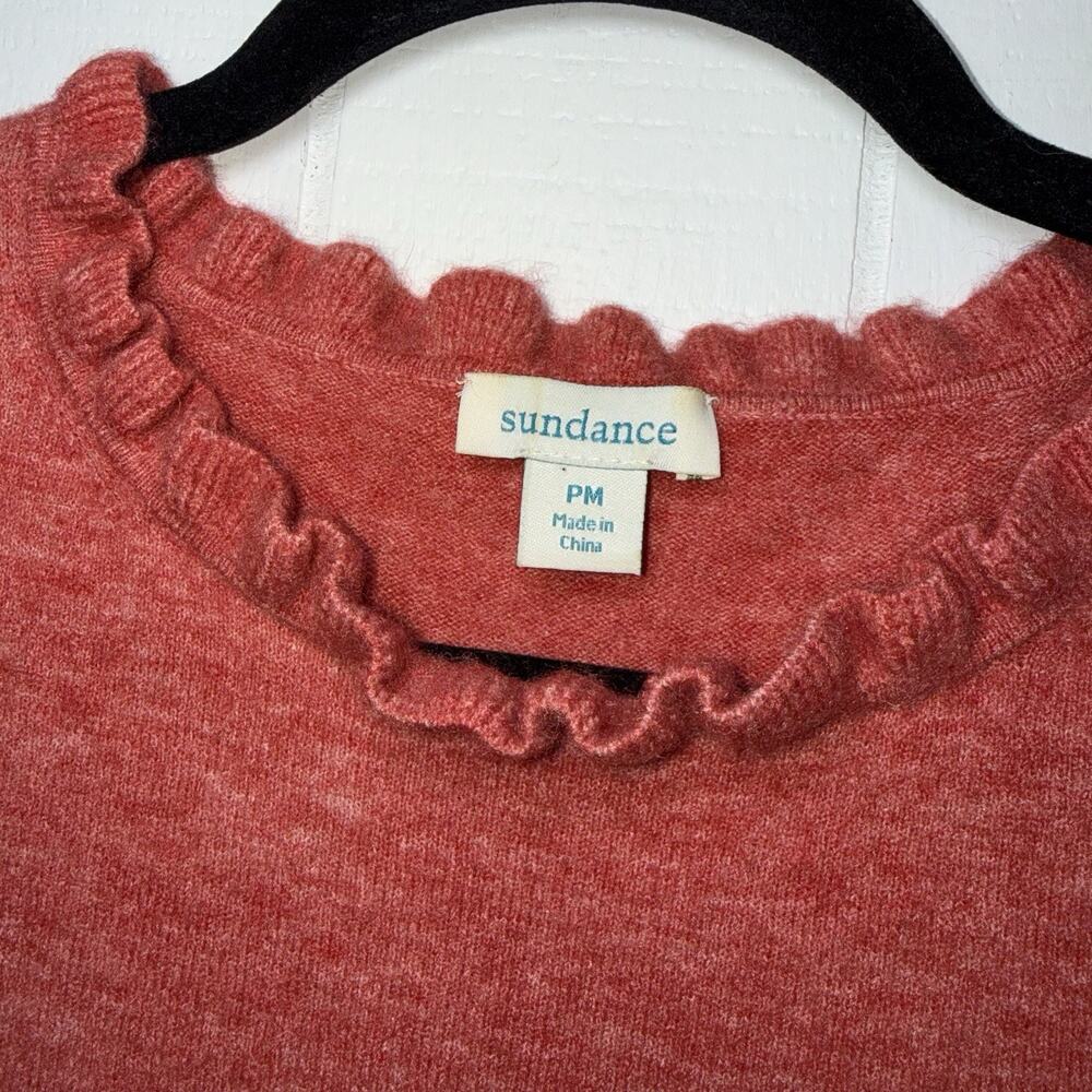 Sundance Women’s Aileen Ruffle Sweater Coral Red Size PM - Picture 5 of 6